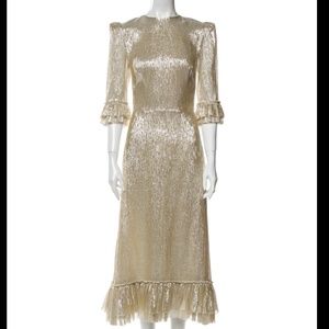 The Vampire's Wife Gold Falconetti Dress, US Size 8/UK Size 12 NWT